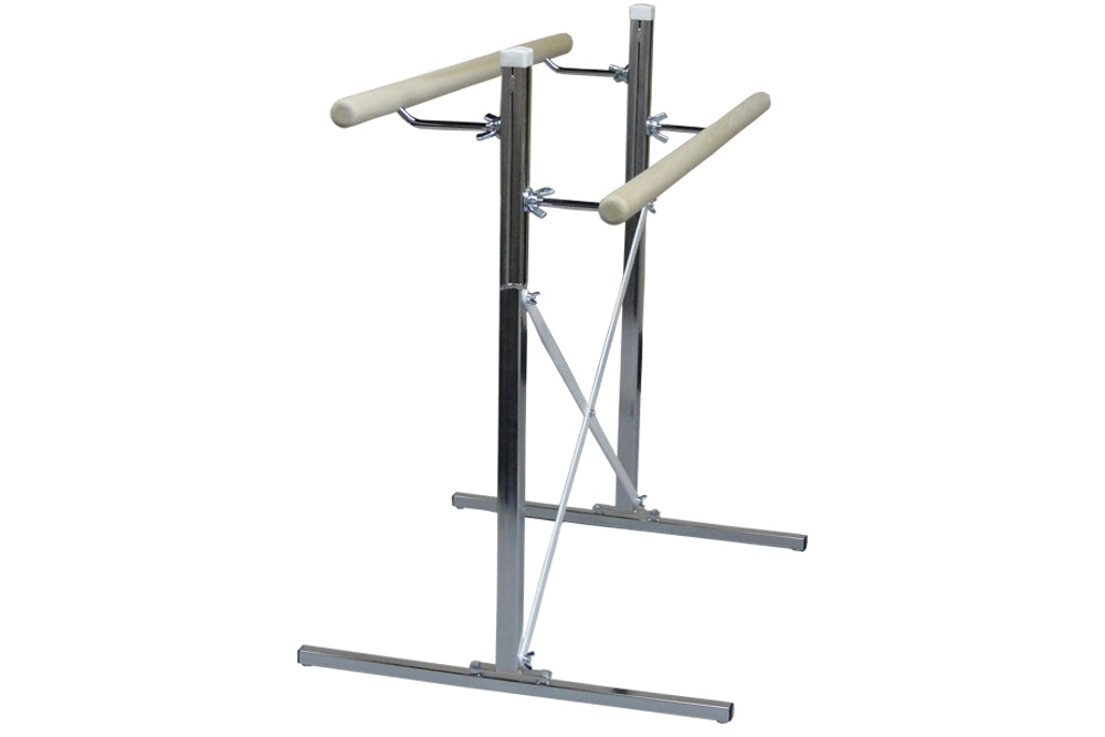 Ballet Barre, Free Standing Frame, WITH Adjustable Single or Double-Solid Wood Barres