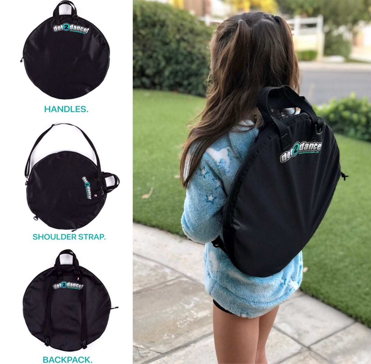 dot2dance Travel Tote Bag,3-in-1 Converting Backpack, Carry Case, Shou –  Dazzle Distributors-Home of dot2dance PORTABLE DANCE FLOOR